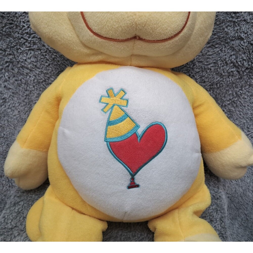 VTG Care Bears Cousins Playful Heart Monkey 2004 Yellow Plush Doll Jumbo 24" Toy - Picture 3 of 13